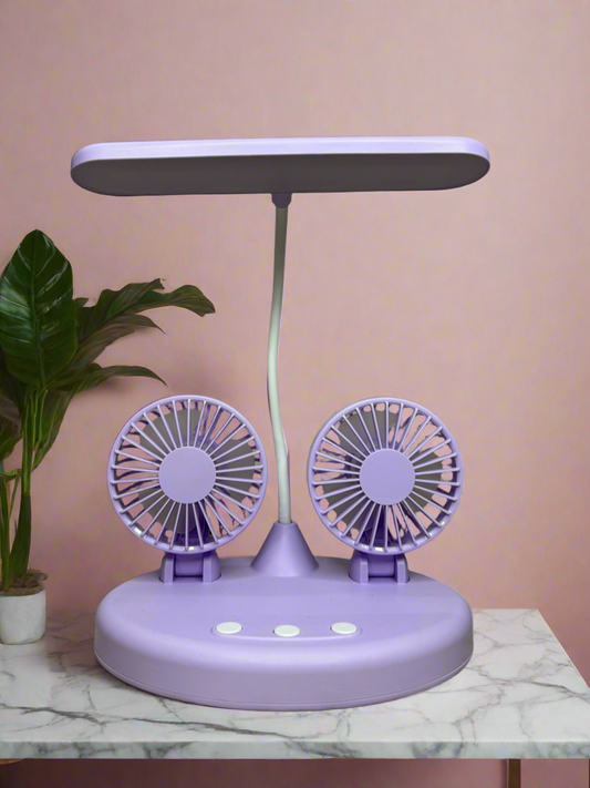 Desk lamp with fans