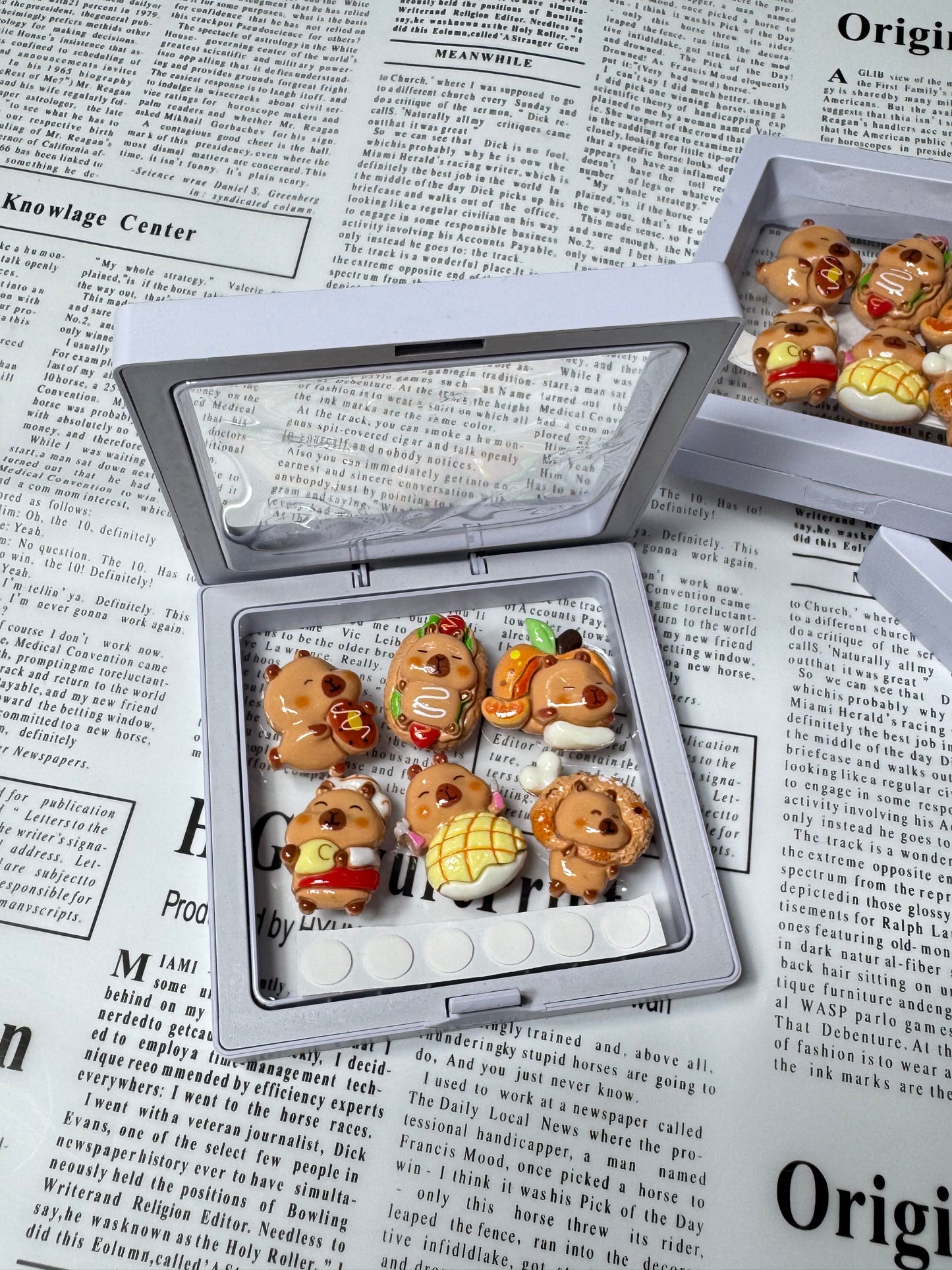 6 pcs Miniature Charms with double sided tape