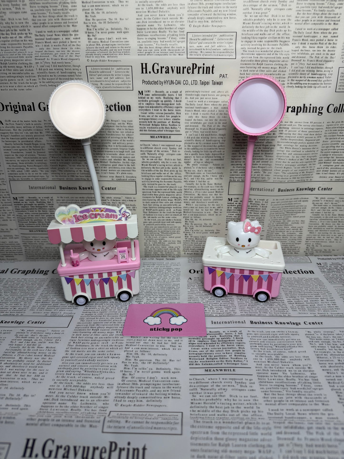 Kawaii Ice-Cream Cart LED Night Desk Lamp