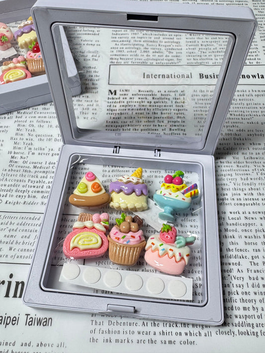 6 pcs Miniature Charms with double sided tape