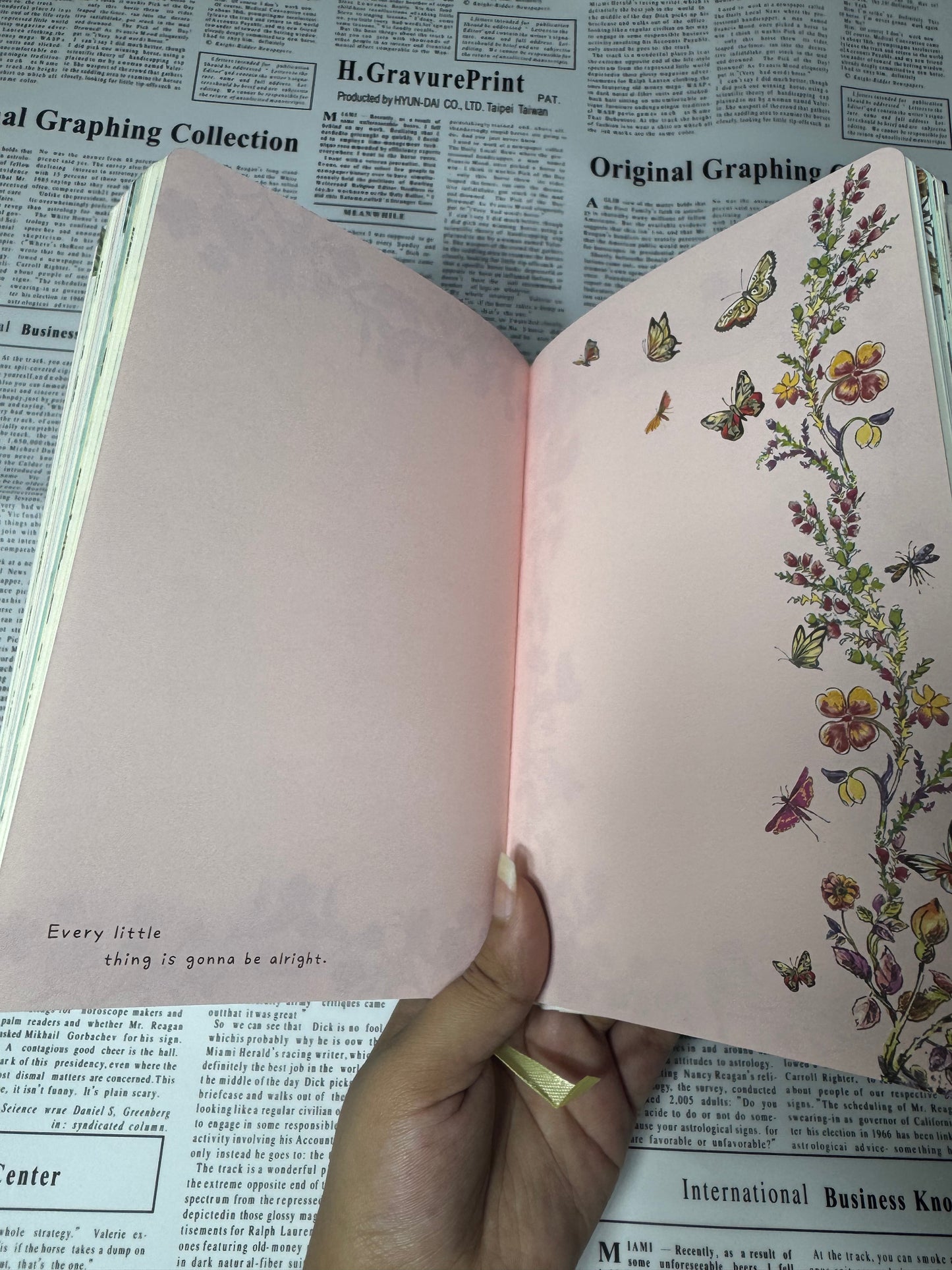 Butterfly themed Hard cover Jornal