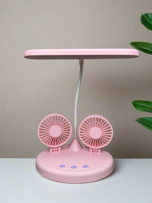 Desk lamp with fans
