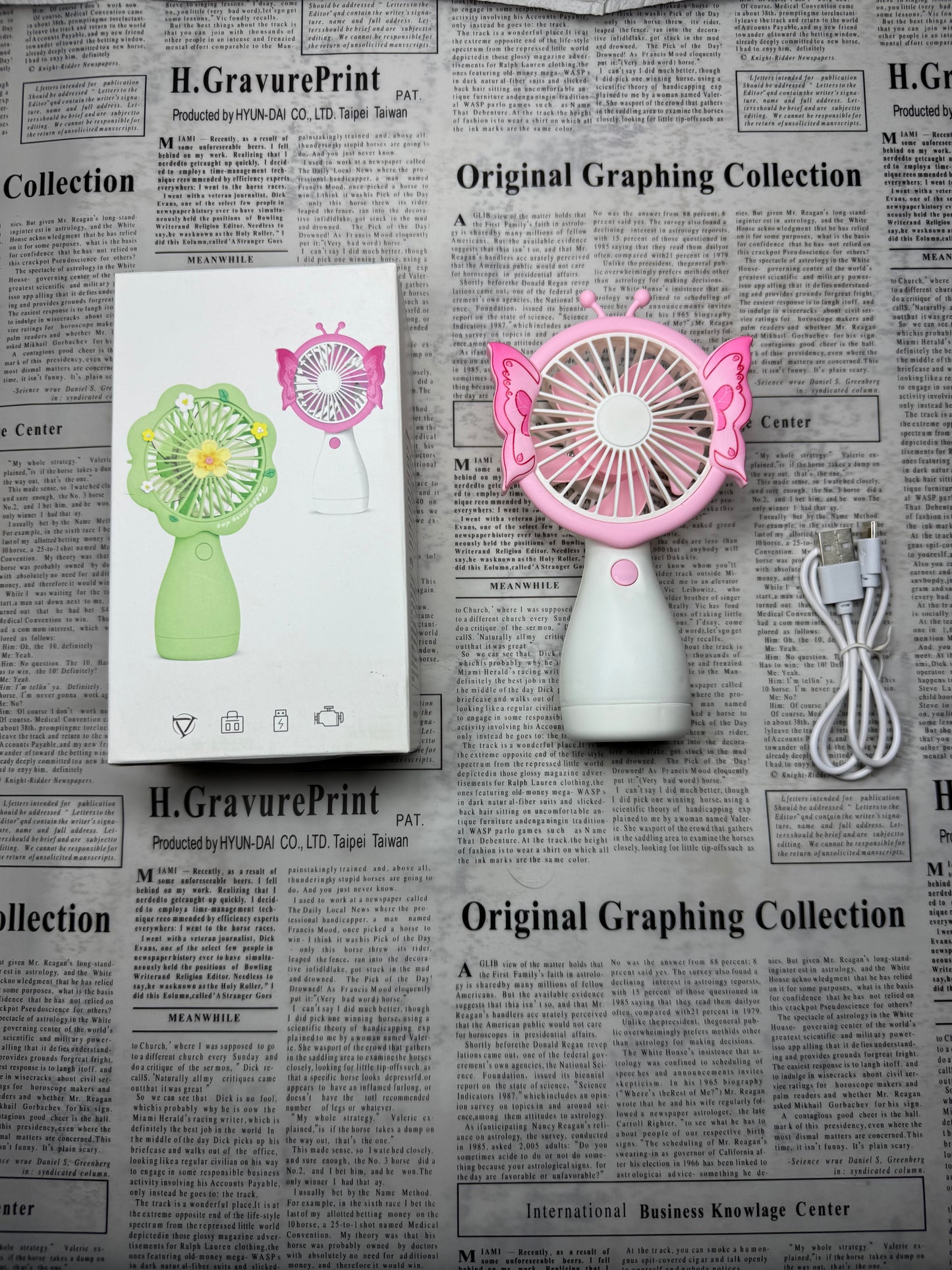 BUTTERFLY 🦋 RECHARGEABLE FAN
