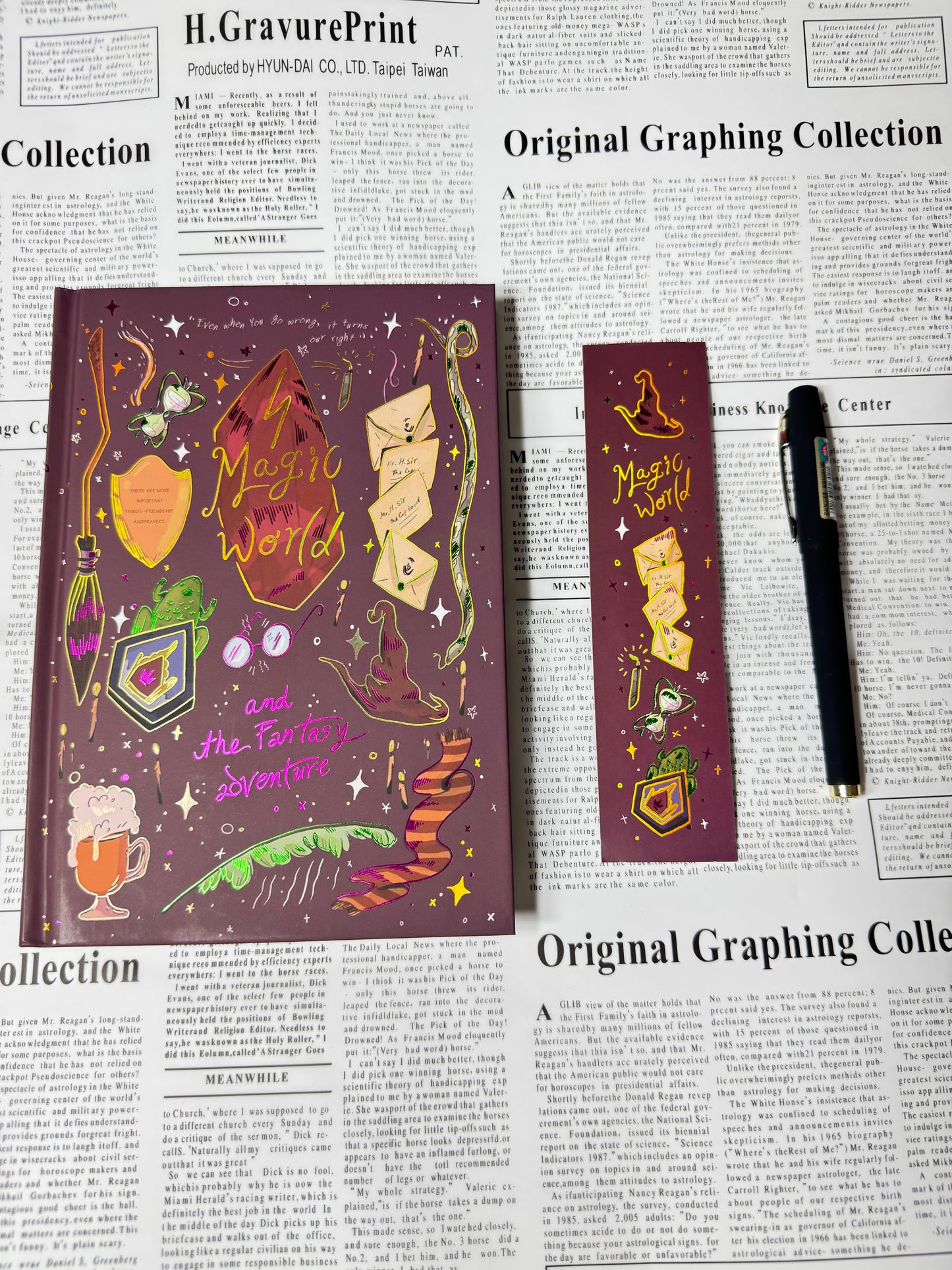 Wizard Magic Premium Diary Gift Set |Journal with Gel Pen & Bookmark