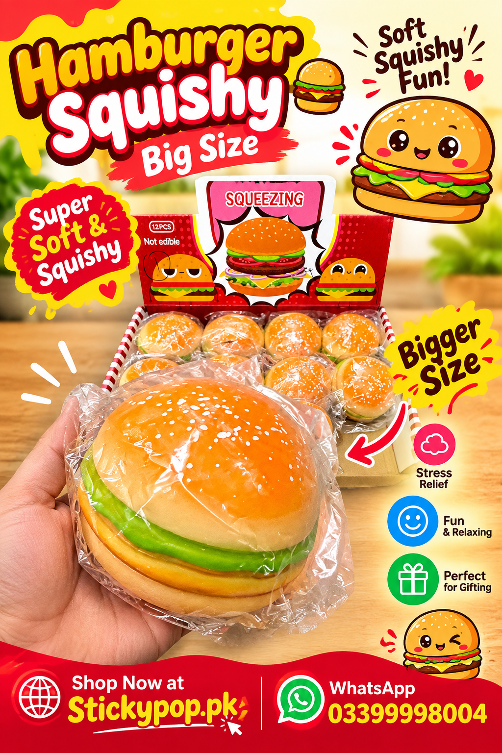 Hamburger Squishy | Big size
