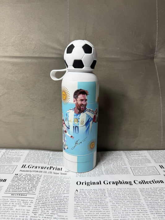 Football Characters Metal Water Bottle