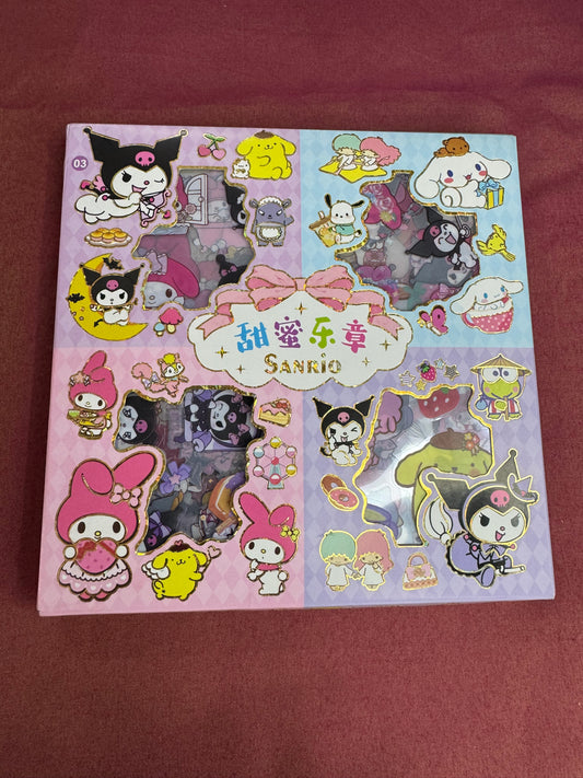 Sanrio Family 4 Sticker Sheets in 1 box