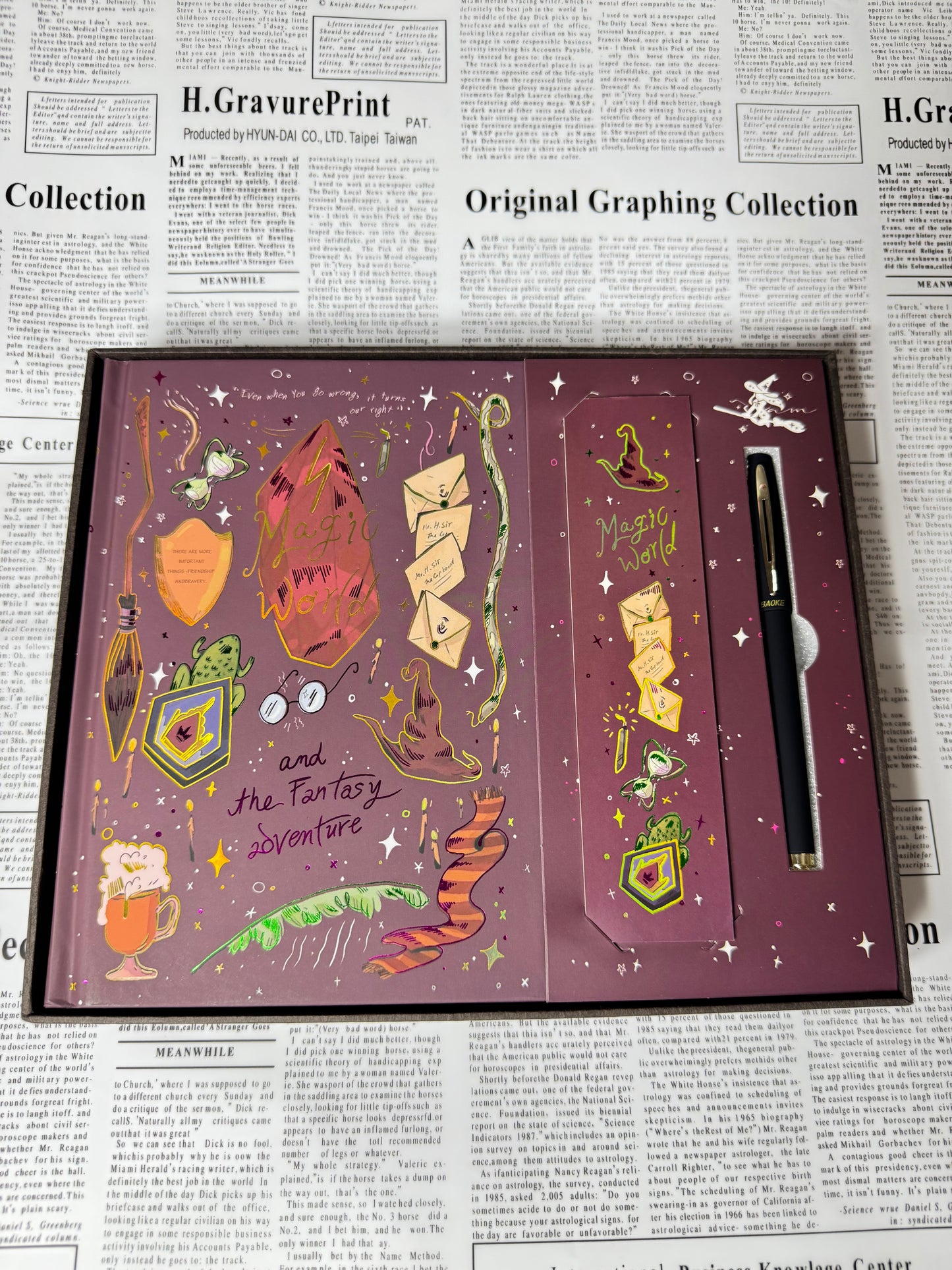 Wizard Magic Premium Diary Gift Set |Journal with Gel Pen & Bookmark