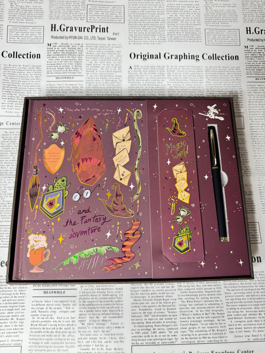 Wizard Magic Premium Diary Gift Set |Journal with Gel Pen & Bookmark