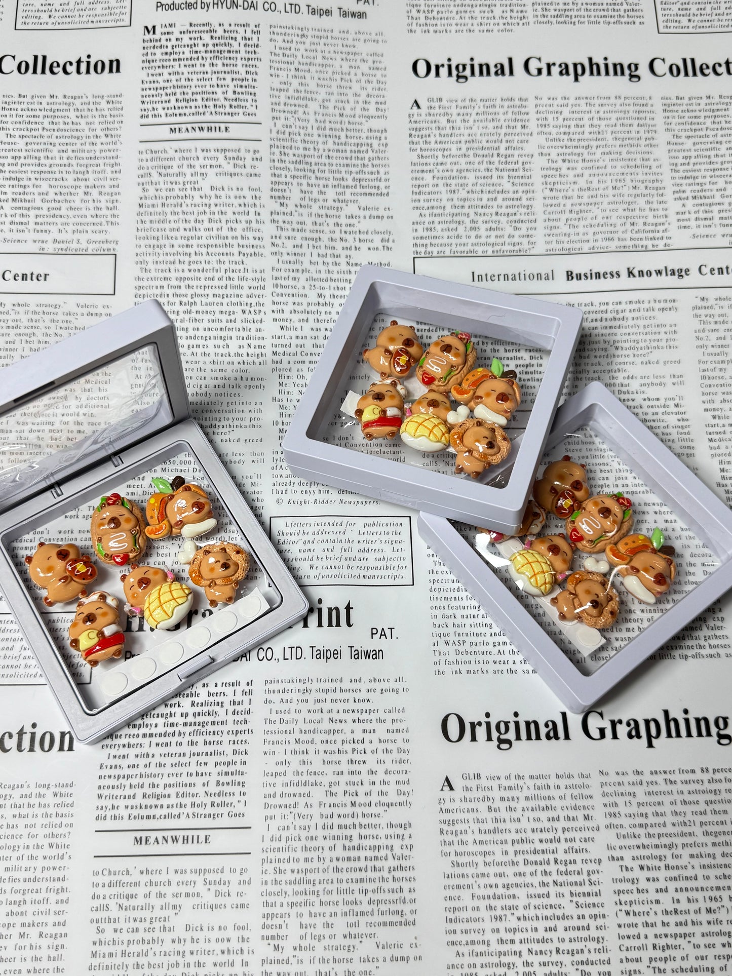 6 pcs Miniature Charms with double sided tape