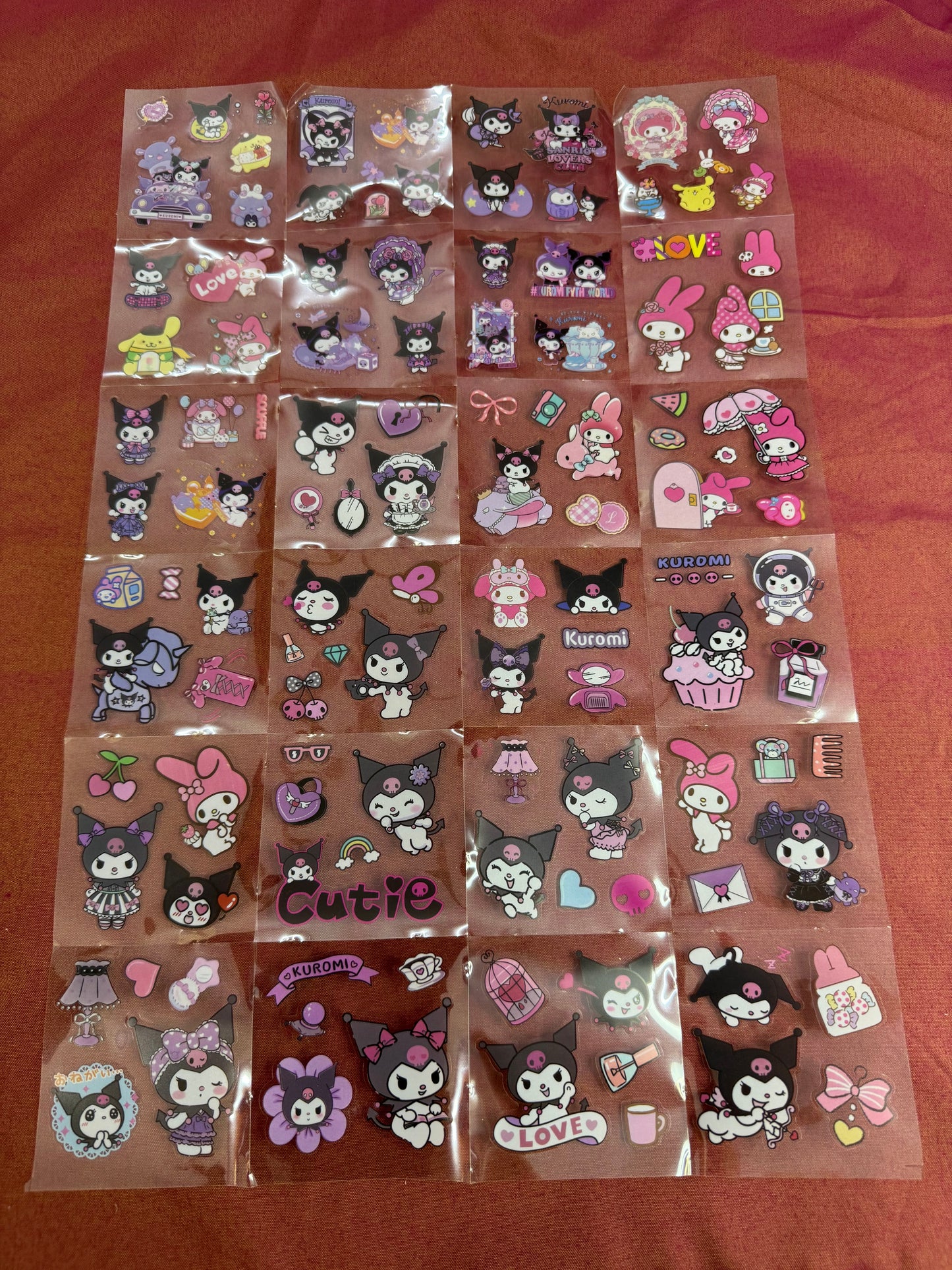 Sanrio Family 4 Sticker Sheets in 1 box