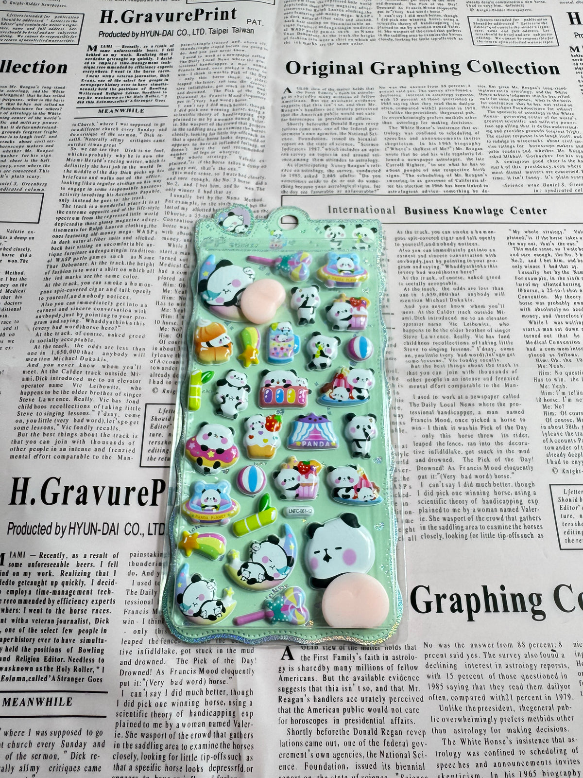Panda Sticker with paw Squishy
