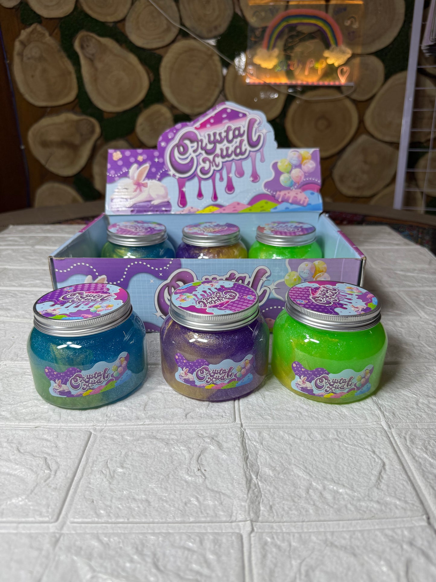 Crystal Cloud Glitter Slime Jar