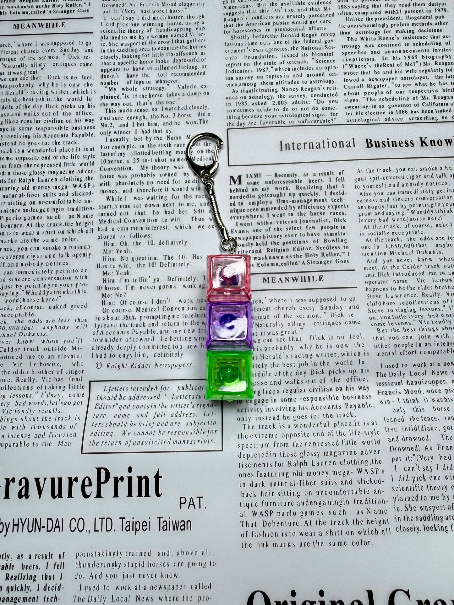 LED Light Keyboard Keychain Fidget Toy Clickable Button | Spinner